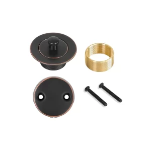 100% Brass Lift & Turn Bathtub Drain – Oil Brushed Bronze – Bathtub…
