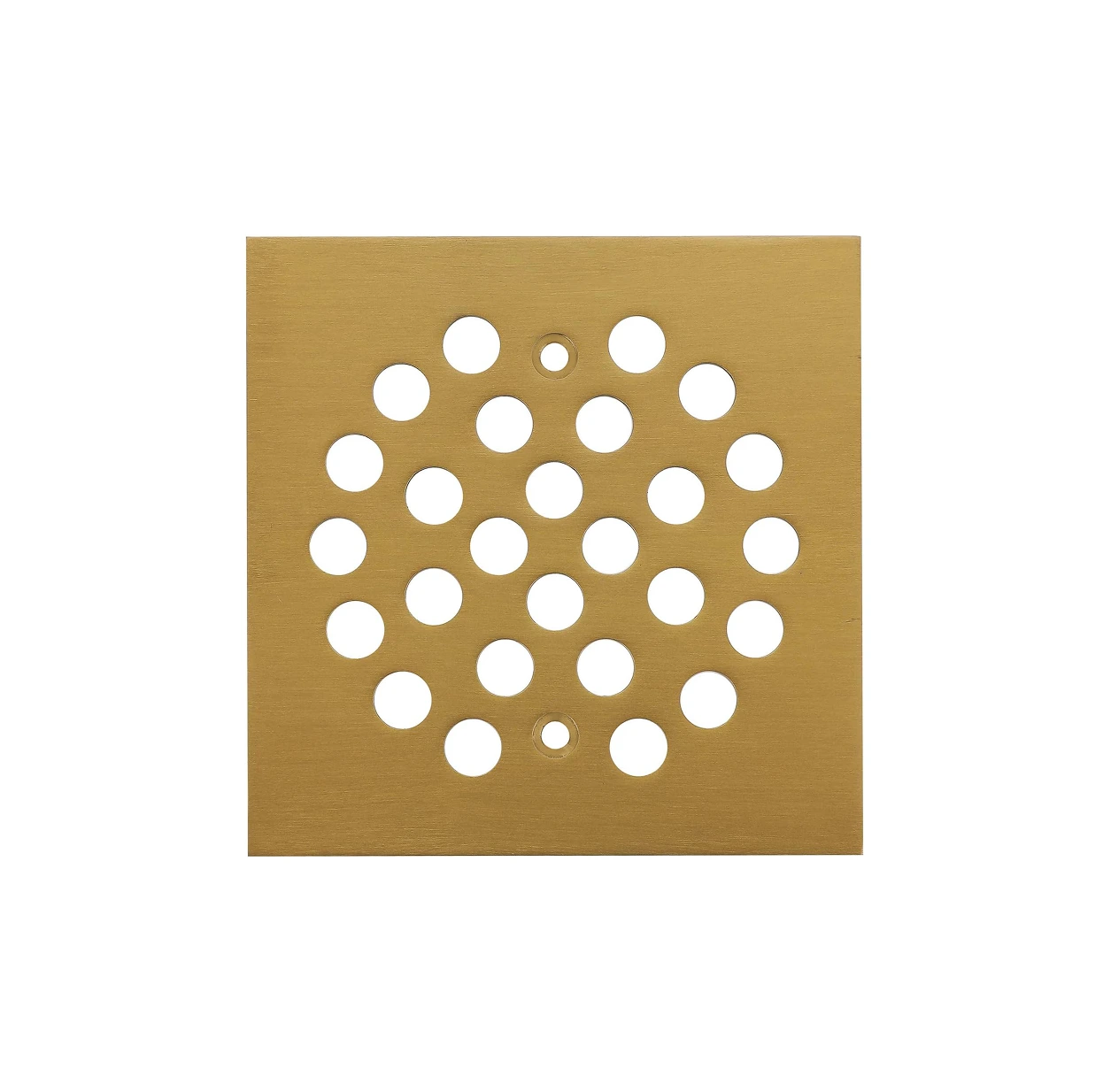 4-1/4” Square Screw-in Shower Drain Cover – Brushed Gold – (4.25 inch) Replacement Grate/Strainer