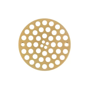 4” Round Shower Grate Drain – Brushed Gold – Replacement Cover – Screws…