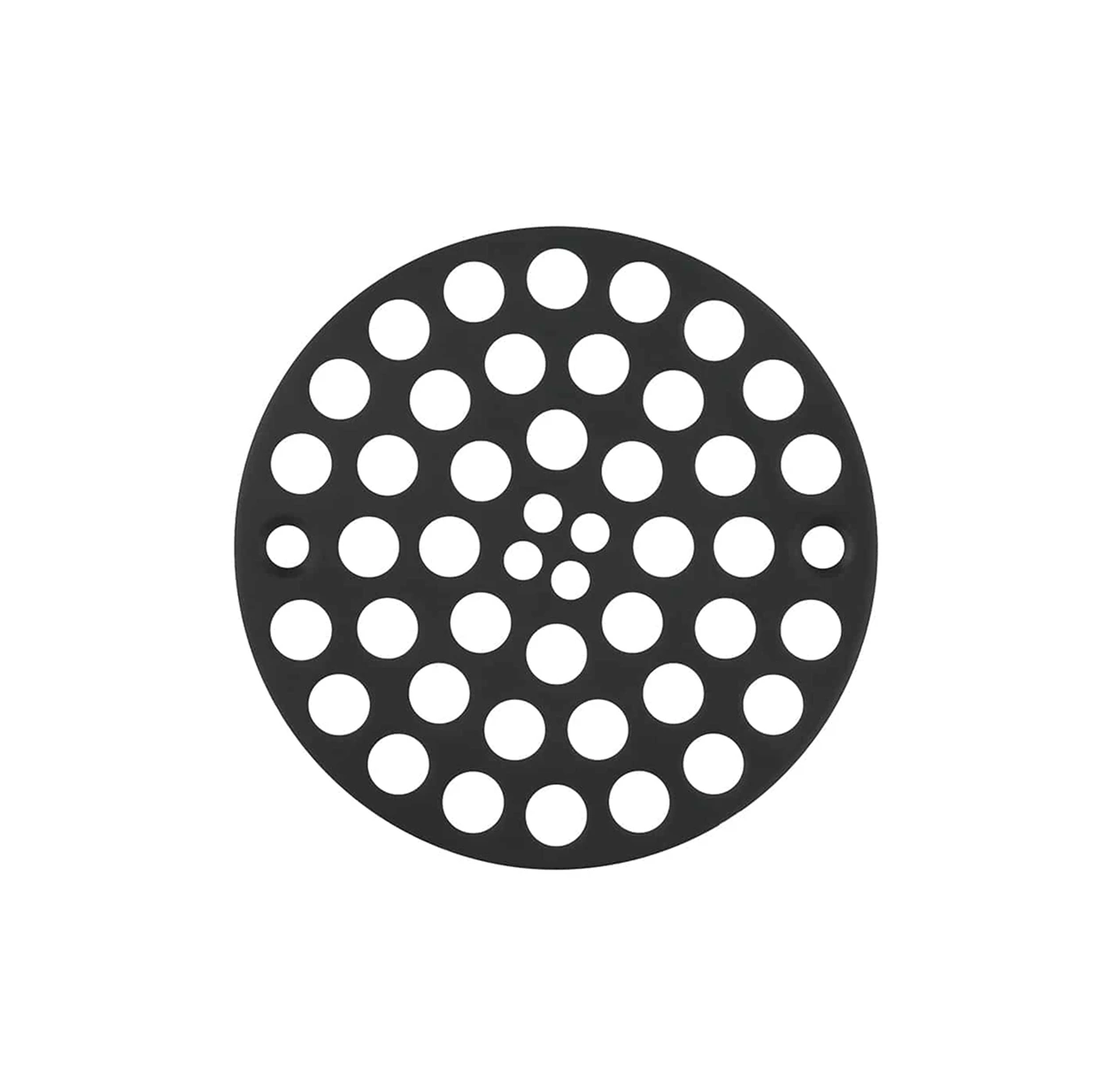 4” Round Shower Grate Drain – Matte Black – Replacement Cover – Screws Included